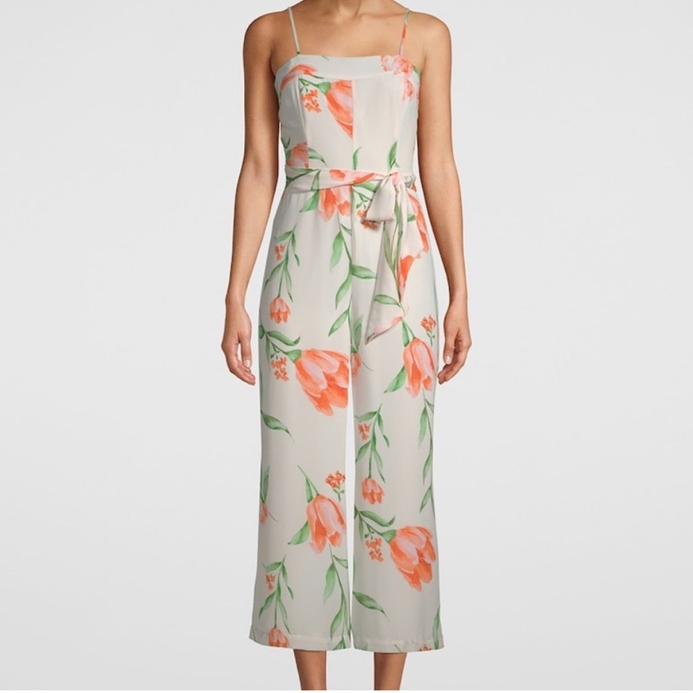 WHBM floral jumpsuit